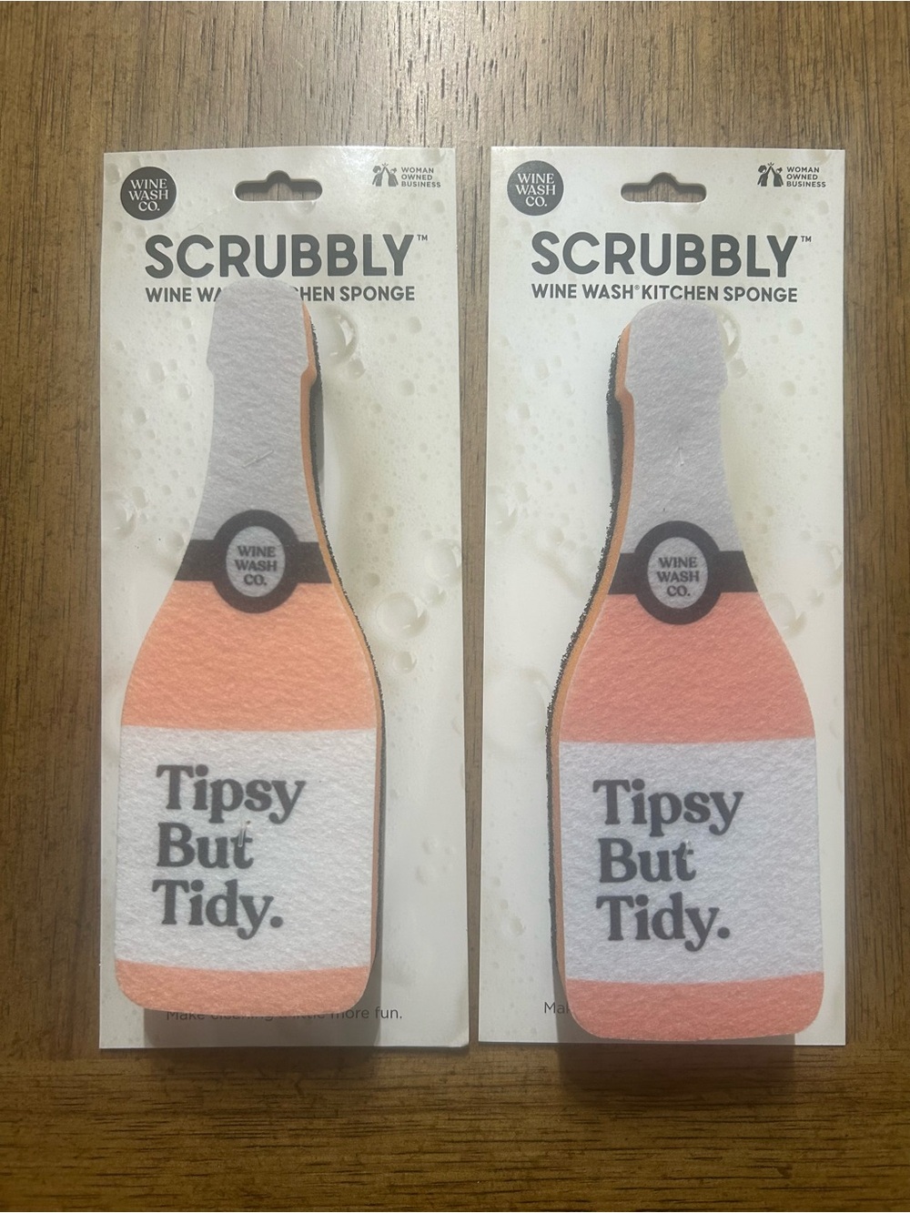 Scrubbly 'Tipsy But Tidy' 🍷 🧽 Kitchen Sponge - set of 2 🆕